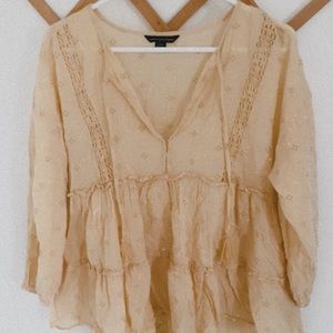 AE boho yellow top. Small.